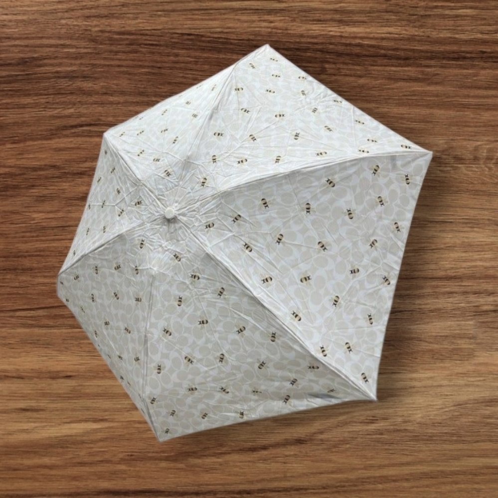 LAST ONE Coach White Bee Pattern Umbrella